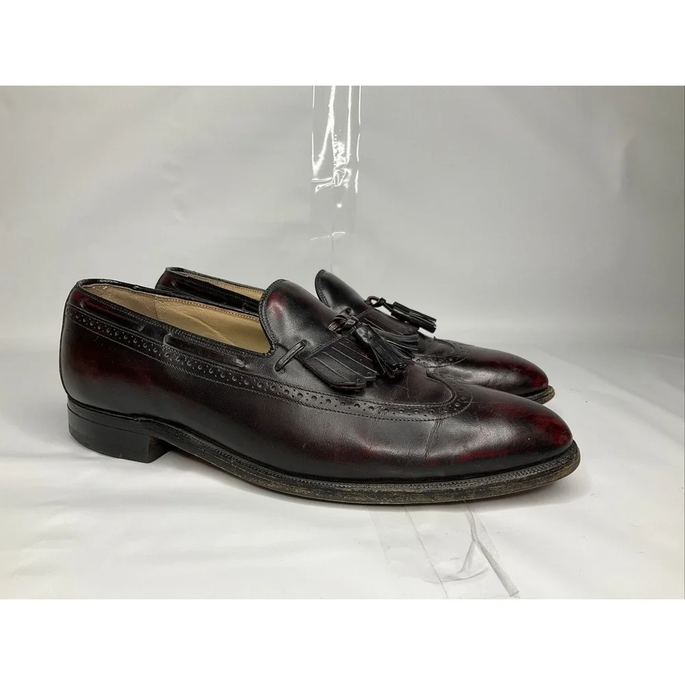 Johnston & Murphy Shoes 8.5 Loafers Leather Oxfords Tassel Wing Tip Aristocraft